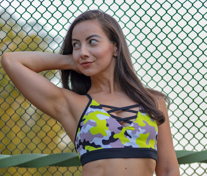 *The Neon Camo Sports Bra