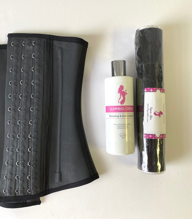 *ULTIMATE BUNDLE * Our Famous 3 Hooks Waist Trainer, Slimming Wrap & The Slimming/Firming Cream
