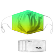 Double Layer Fabric Mask with 7 (PM2.5 FILTERS included)